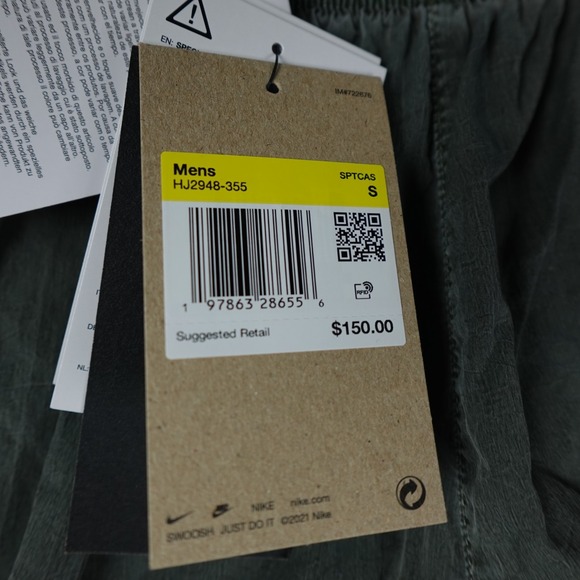 Nike Tech Woven Convertible Pants Sequoia Loose Fit Straight Small Hj2948-355 - Picture 4 of 9